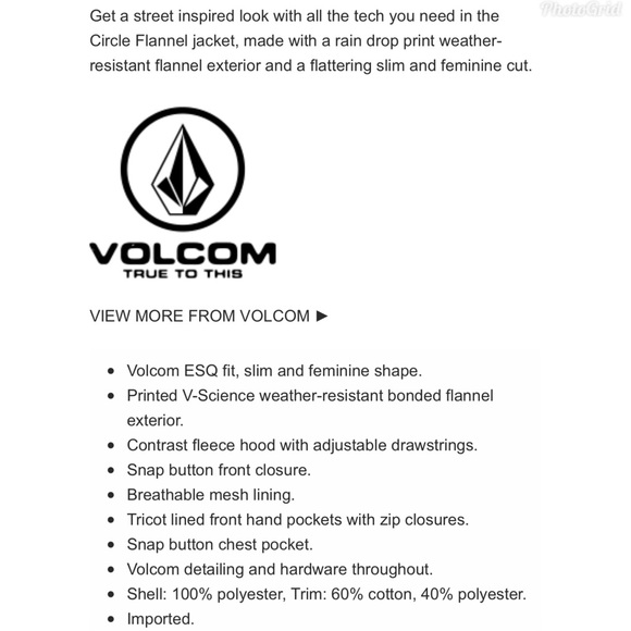 Volcom Circle flannel DWR Tech Fleece jacket - Picture 13 of 14